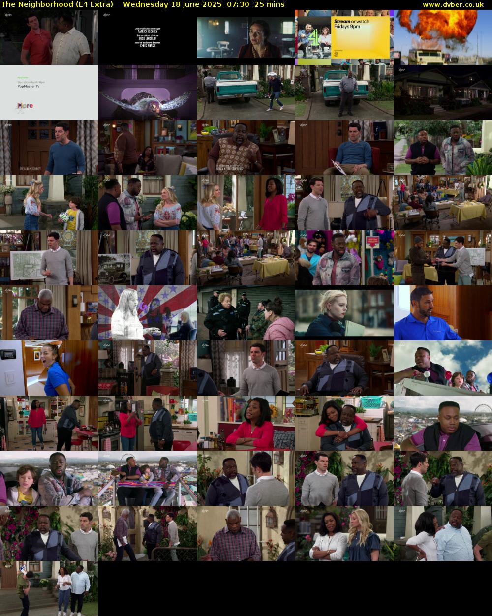 The Neighborhood (E4 Extra) Wednesday 18 June 2025 07:30 - 07:55