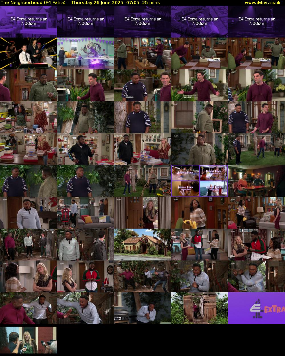 The Neighborhood (E4 Extra) Thursday 26 June 2025 07:05 - 07:30