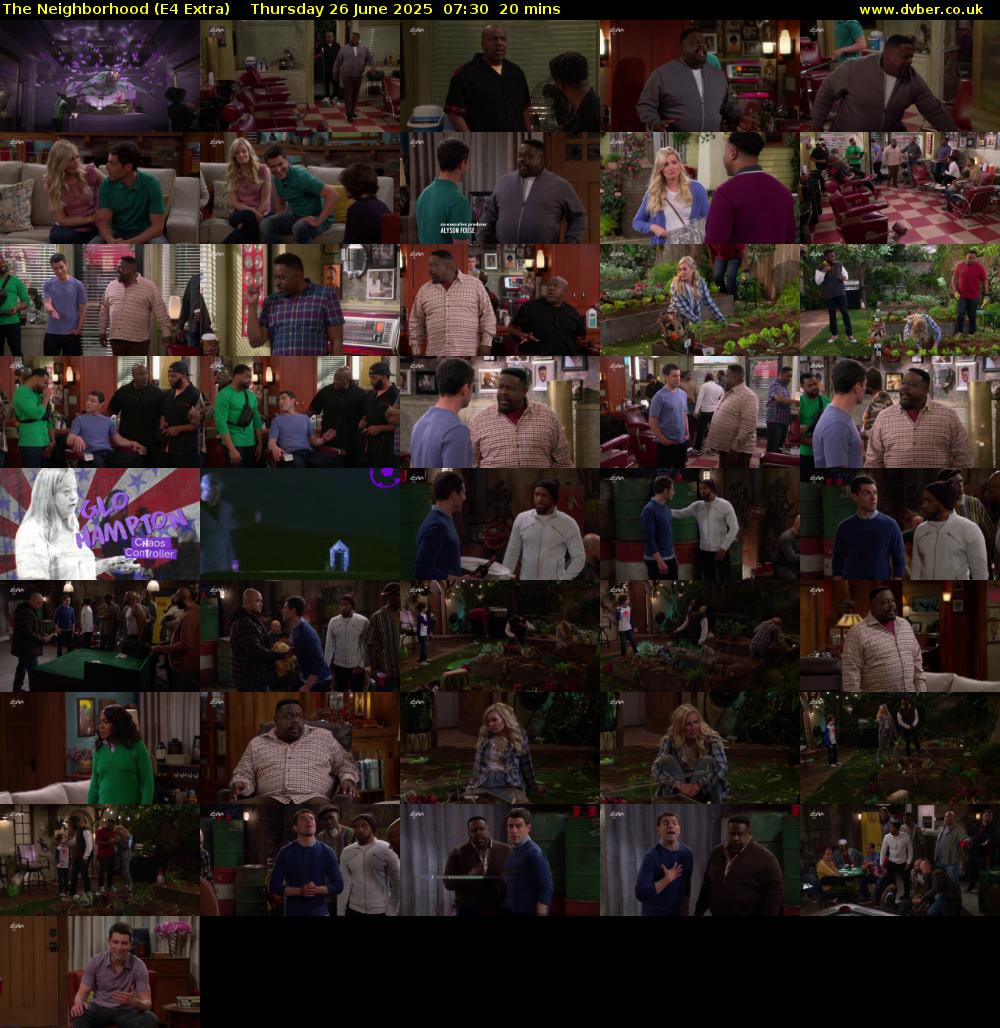 The Neighborhood (E4 Extra) Thursday 26 June 2025 07:30 - 07:50