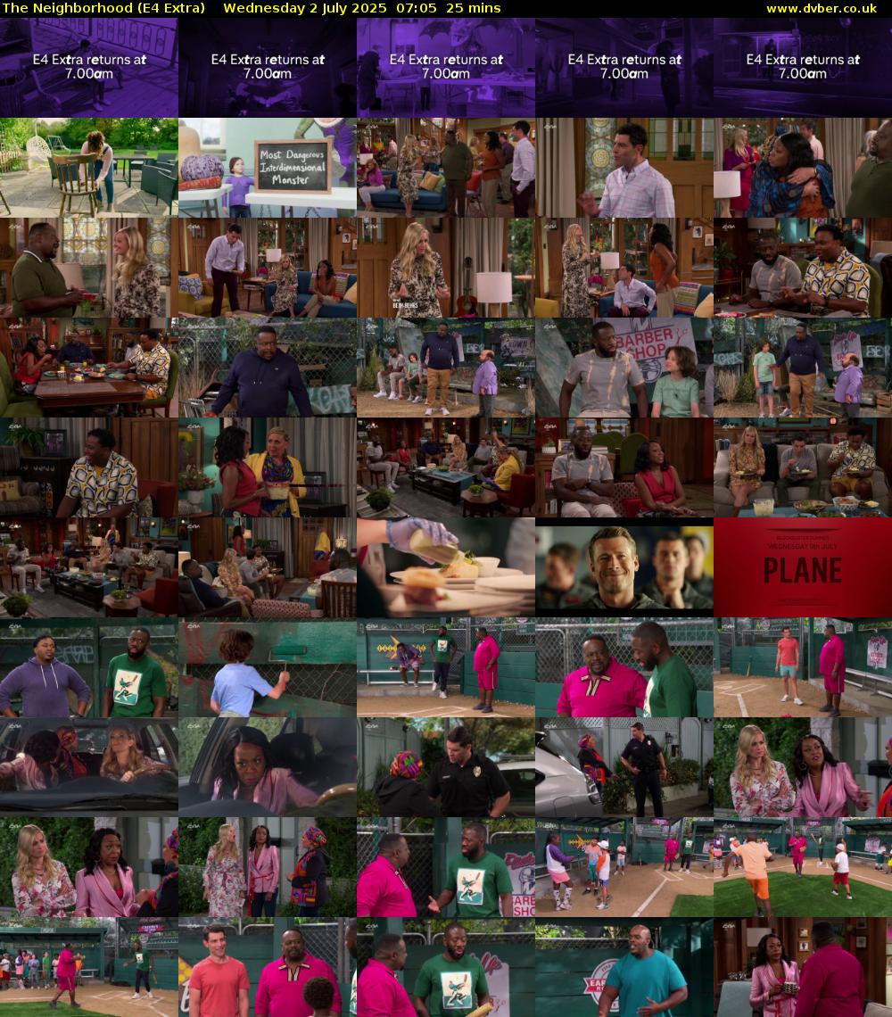 The Neighborhood (E4 Extra) Wednesday 2 July 2025 07:05 - 07:30