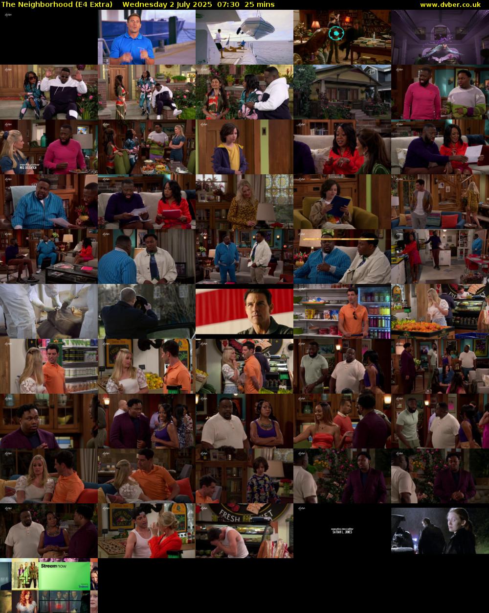 The Neighborhood (E4 Extra) Wednesday 2 July 2025 07:30 - 07:55