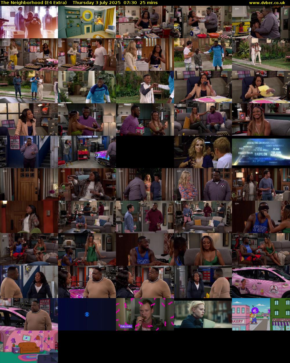 The Neighborhood (E4 Extra) Thursday 3 July 2025 07:30 - 07:55