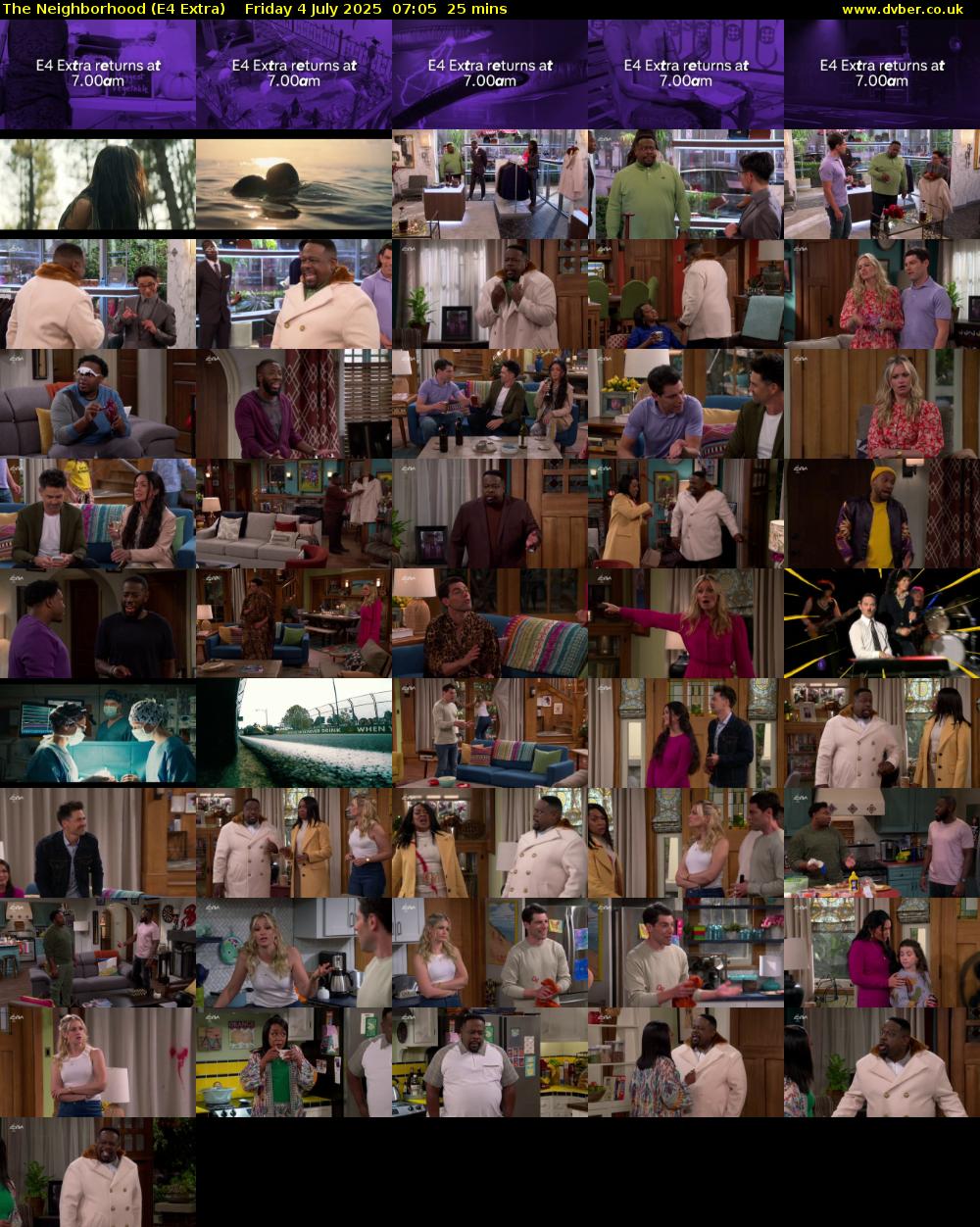 The Neighborhood (E4 Extra) Friday 4 July 2025 07:05 - 07:30