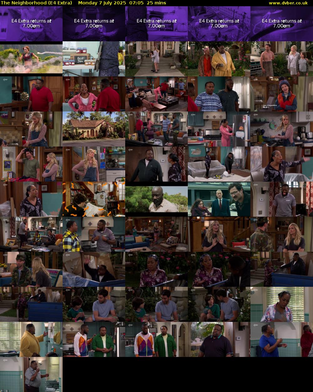 The Neighborhood (E4 Extra) Monday 7 July 2025 07:05 - 07:30