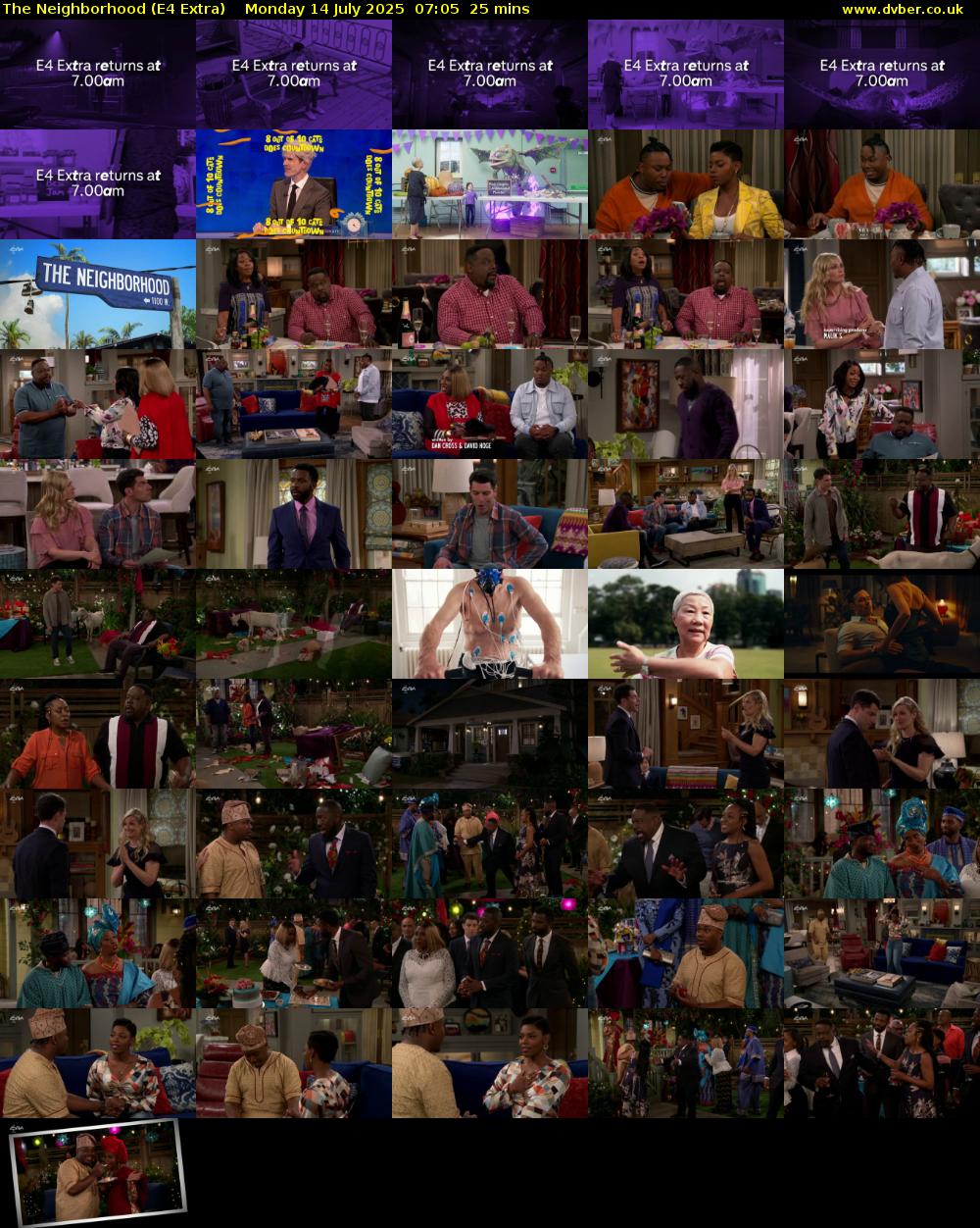 The Neighborhood (E4 Extra) Monday 14 July 2025 07:05 - 07:30