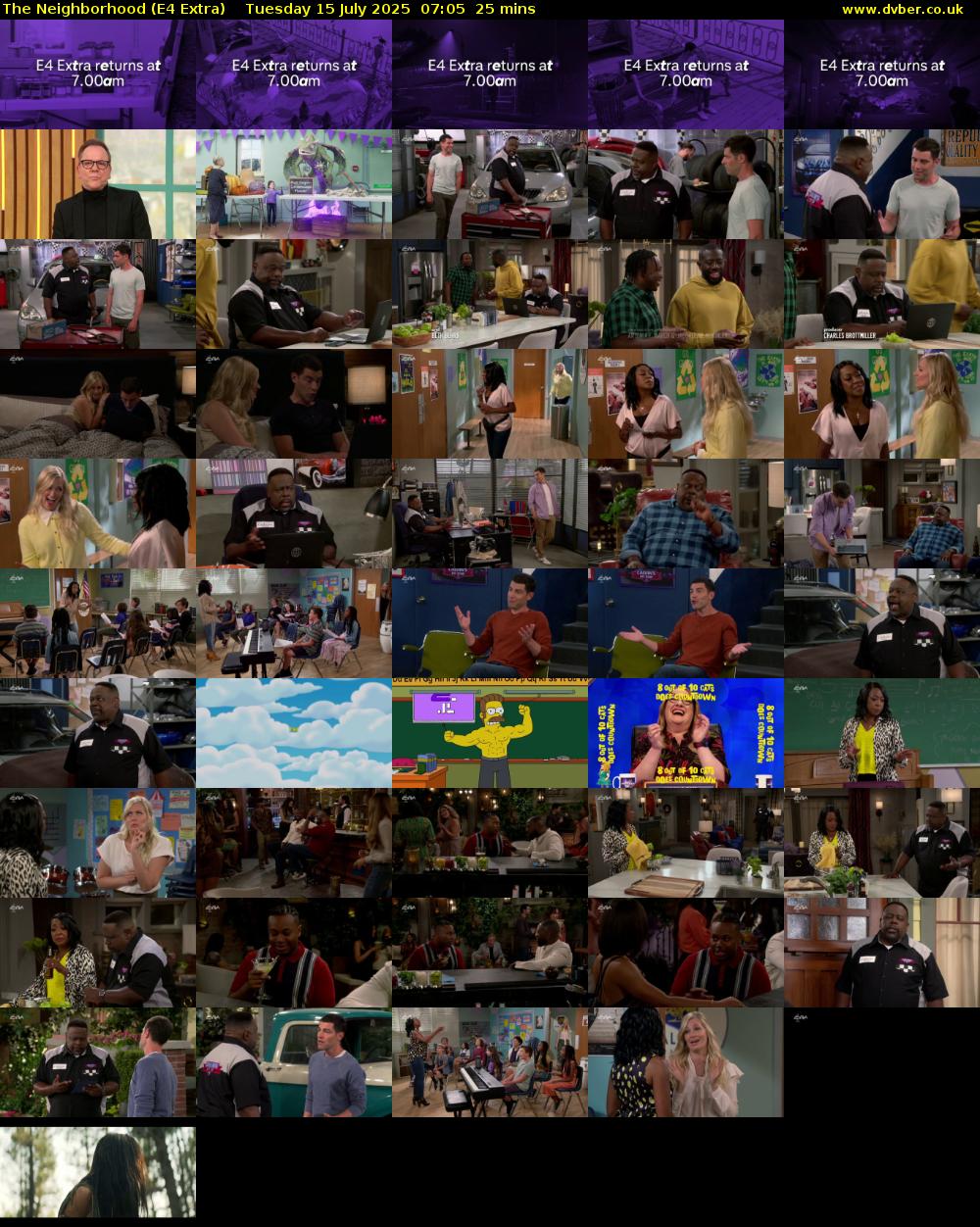 The Neighborhood (E4 Extra) Tuesday 15 July 2025 07:05 - 07:30