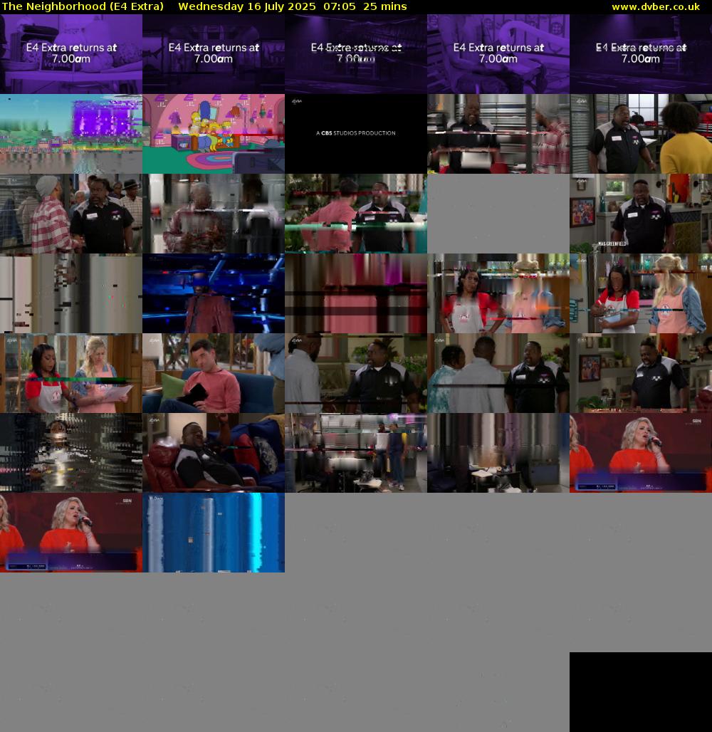 The Neighborhood (E4 Extra) Wednesday 16 July 2025 07:05 - 07:30