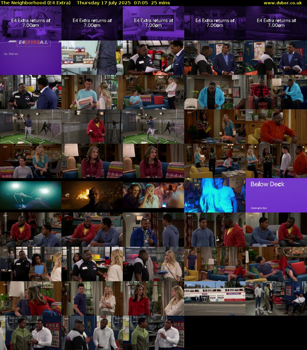 The Neighborhood (E4 Extra) Thursday 17 July 2025 07:05 - 07:30