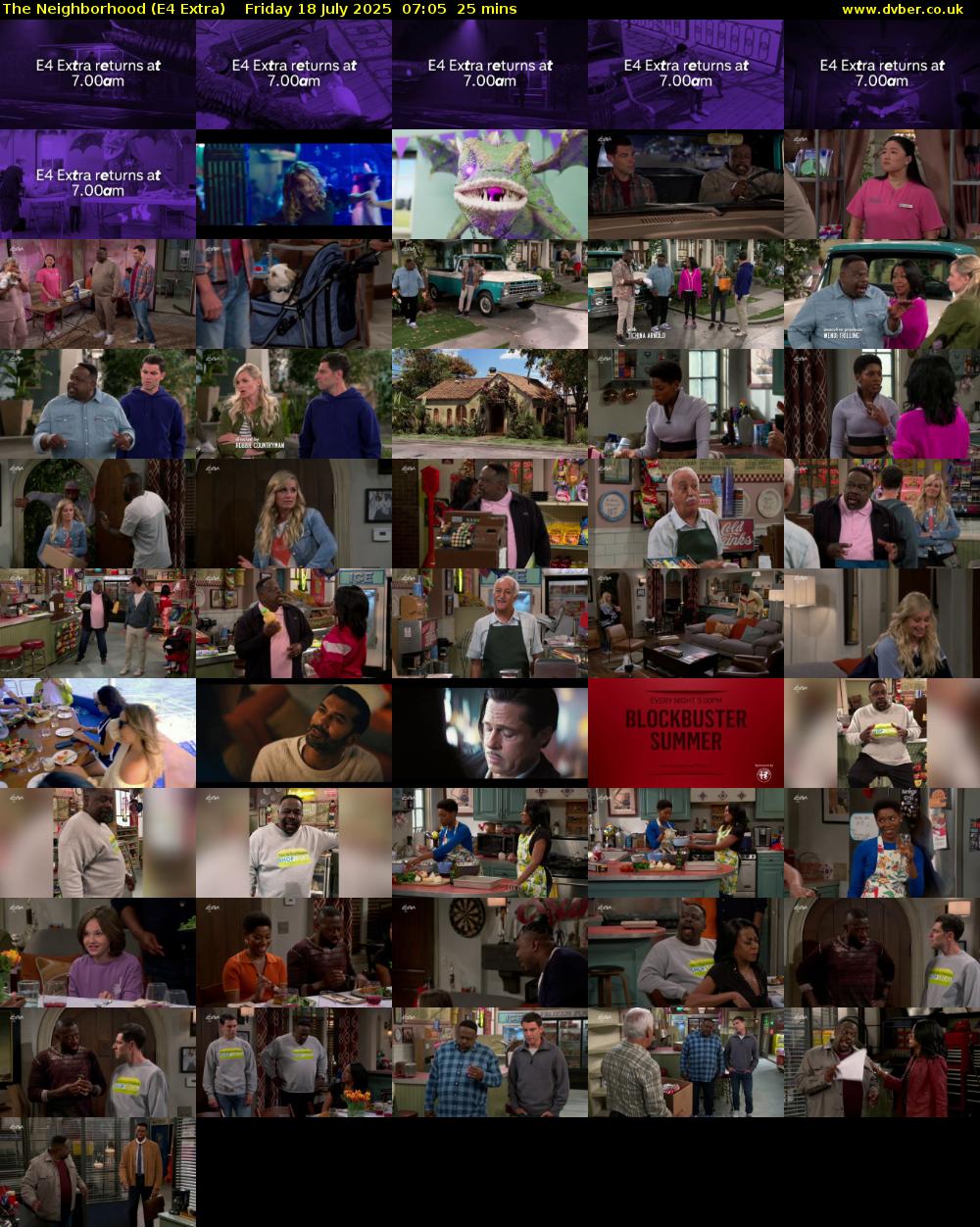 The Neighborhood (E4 Extra) Friday 18 July 2025 07:05 - 07:30