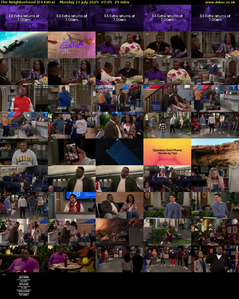 The Neighborhood (E4 Extra) Monday 21 July 2025 07:05 - 07:30