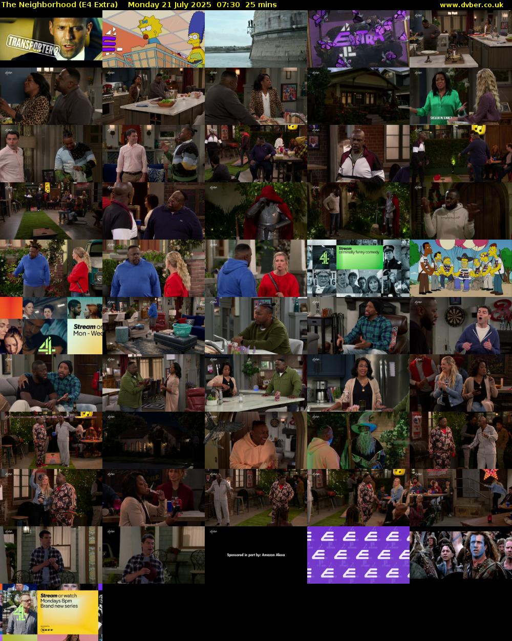 The Neighborhood (E4 Extra) Monday 21 July 2025 07:30 - 07:55