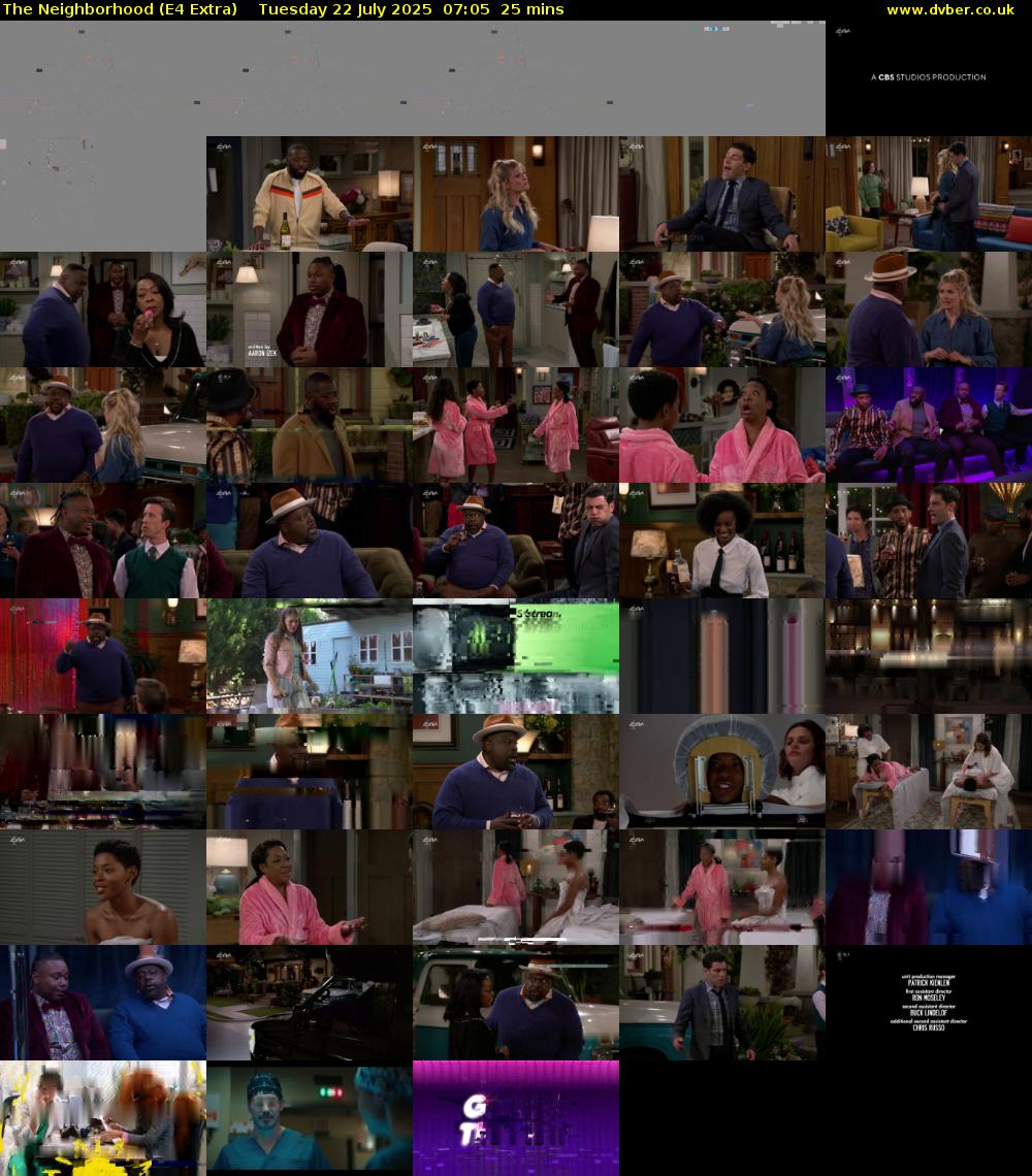 The Neighborhood (E4 Extra) Tuesday 22 July 2025 07:05 - 07:30