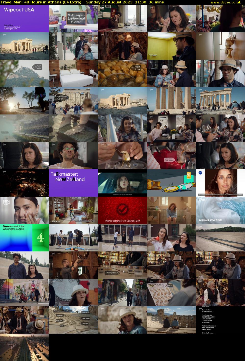 Travel Man: 48 Hours in Athens (E4 Extra) Sunday 27 August 2023 21:00 - 21:30