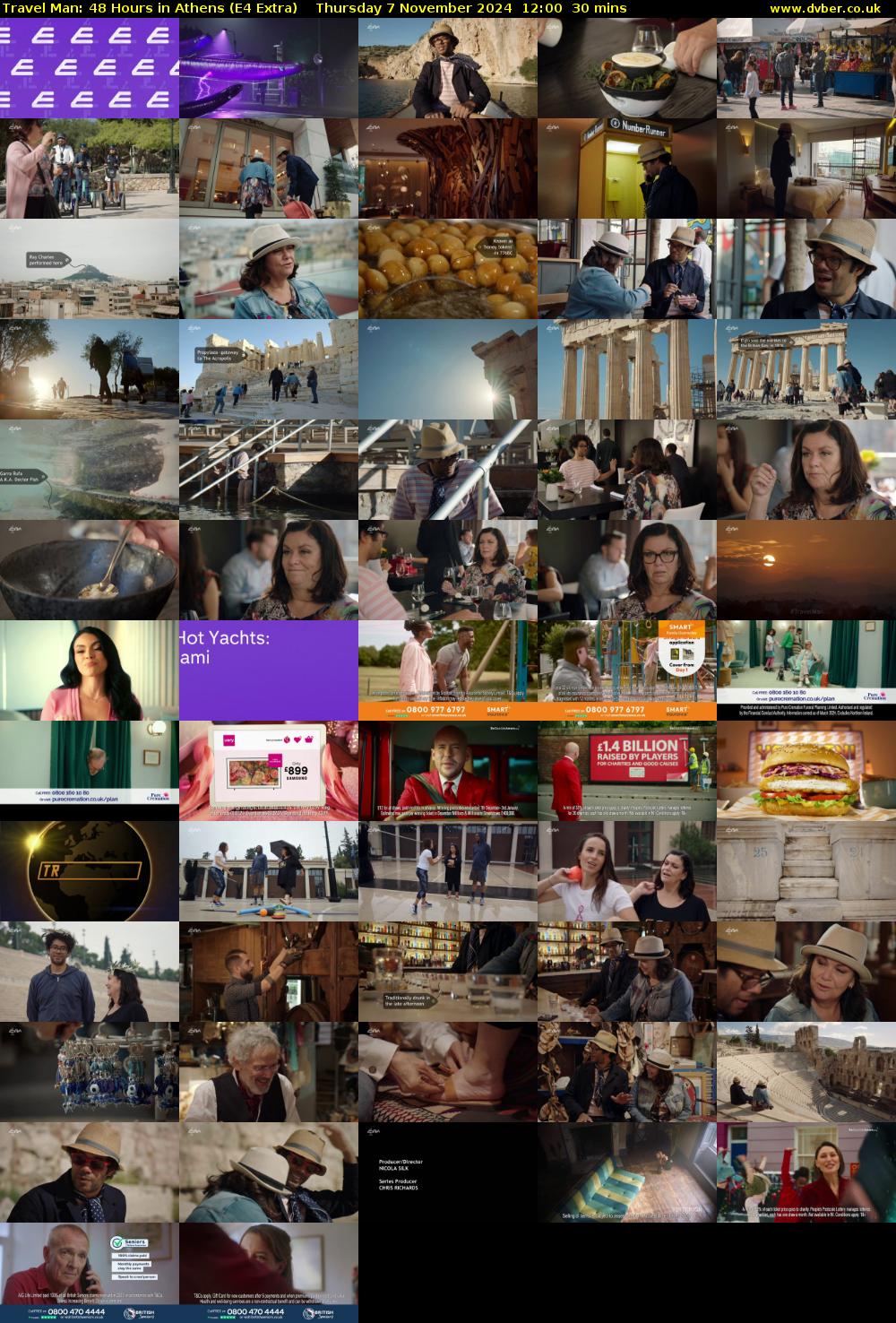 Travel Man: 48 Hours in Athens (E4 Extra) Thursday 7 November 2024 12:00 - 12:30