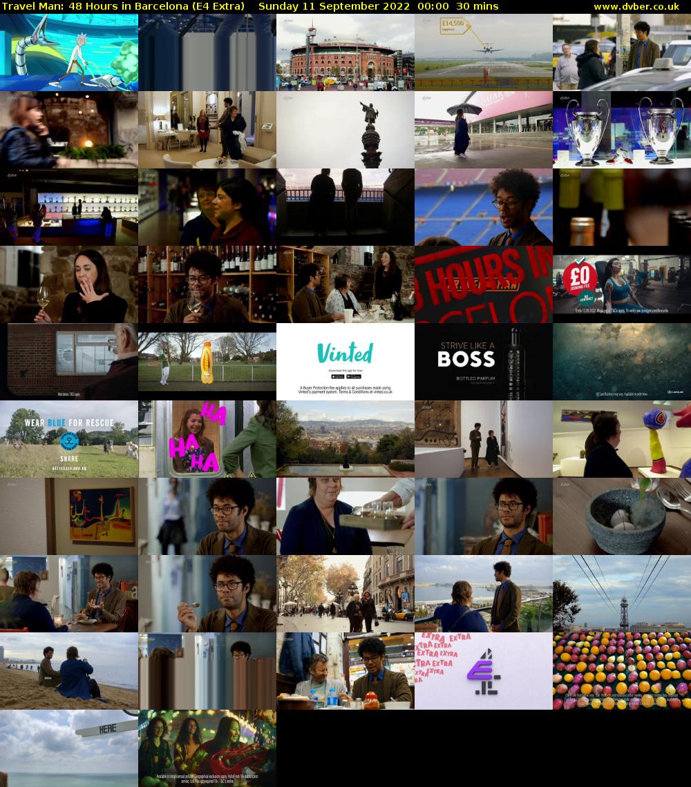Travel Man: 48 Hours in Barcelona (E4 Extra) Sunday 11 September 2022 00:00 - 00:30