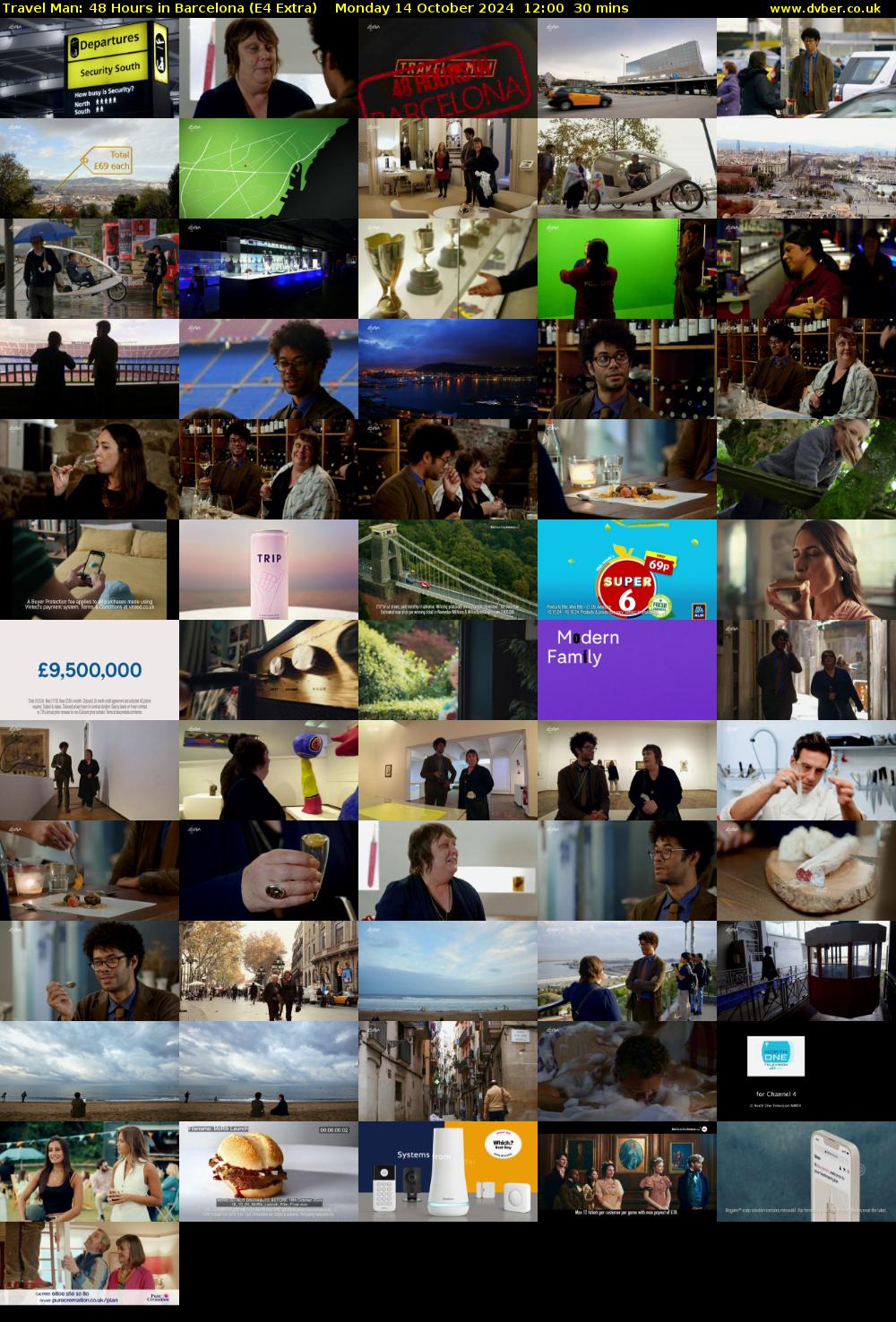 Travel Man: 48 Hours in Barcelona (E4 Extra) Monday 14 October 2024 12:00 - 12:30
