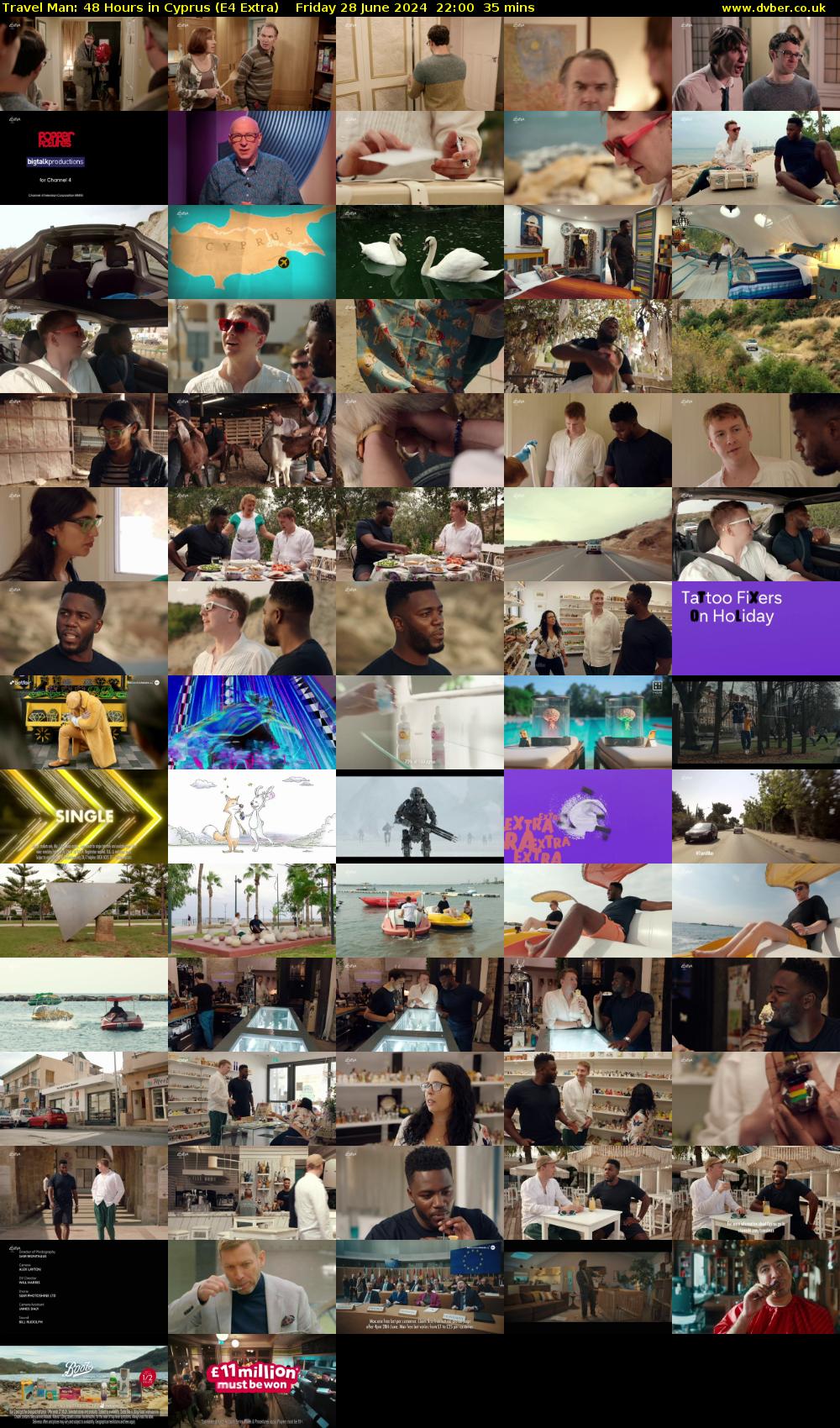 Travel Man: 48 Hours in Cyprus (E4 Extra) Friday 28 June 2024 22:00 - 22:35