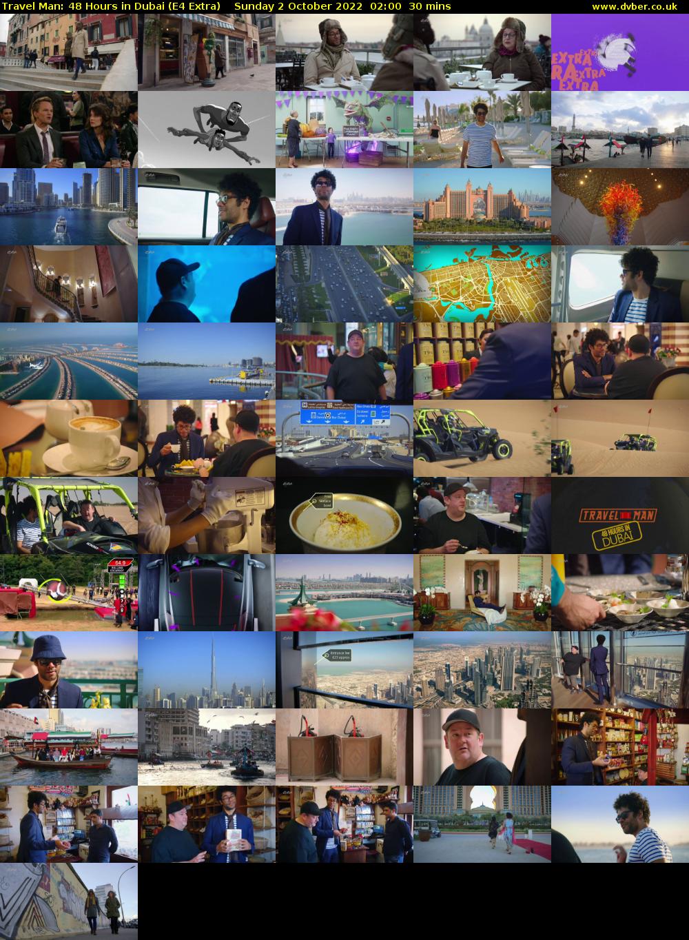 Travel Man: 48 Hours in Dubai (E4 Extra) Sunday 2 October 2022 02:00 - 02:30