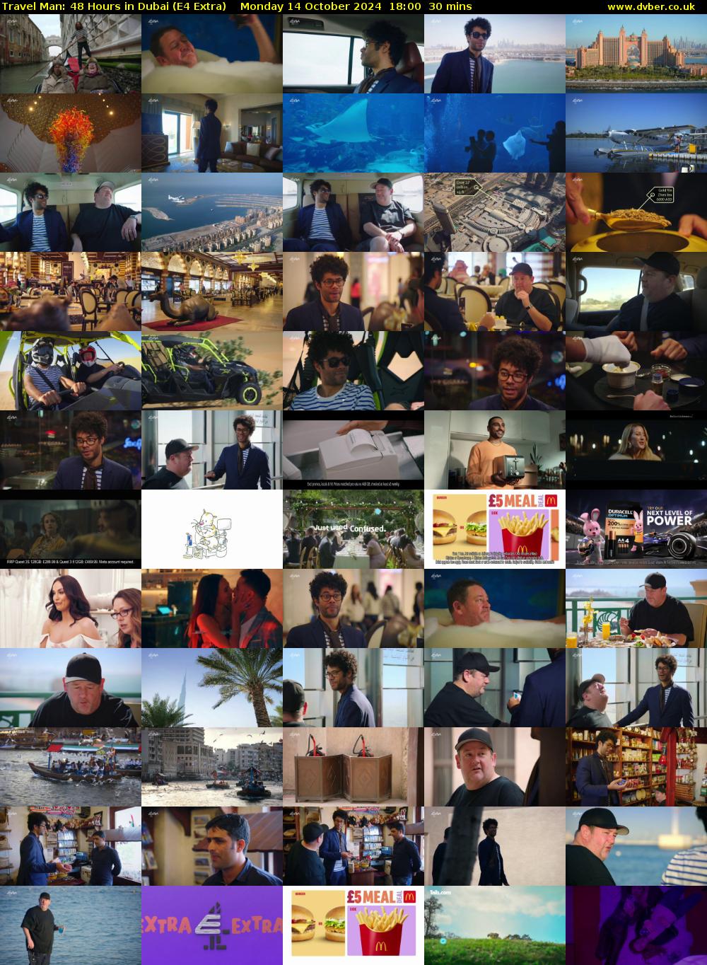 Travel Man: 48 Hours in Dubai (E4 Extra) Monday 14 October 2024 18:00 - 18:30