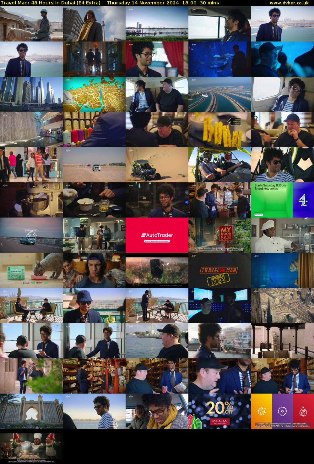 Travel Man: 48 Hours in Dubai (E4 Extra) Thursday 14 November 2024 18:00 - 18:30