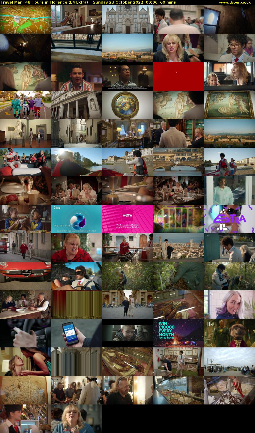 Travel Man: 48 Hours in Florence (E4 Extra) Sunday 23 October 2022 00:00 - 01:00
