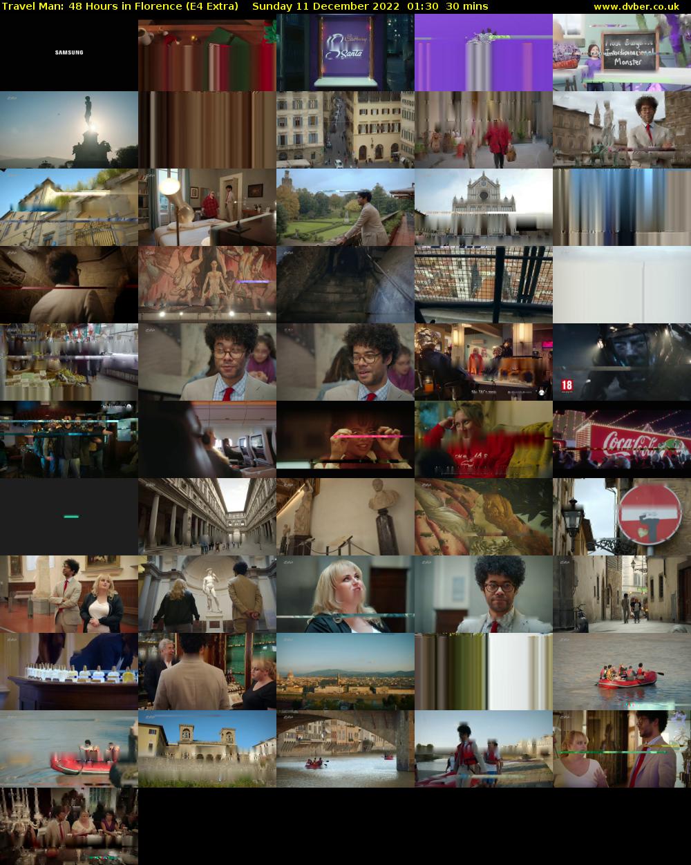 Travel Man: 48 Hours in Florence (E4 Extra) Sunday 11 December 2022 01:30 - 02:00