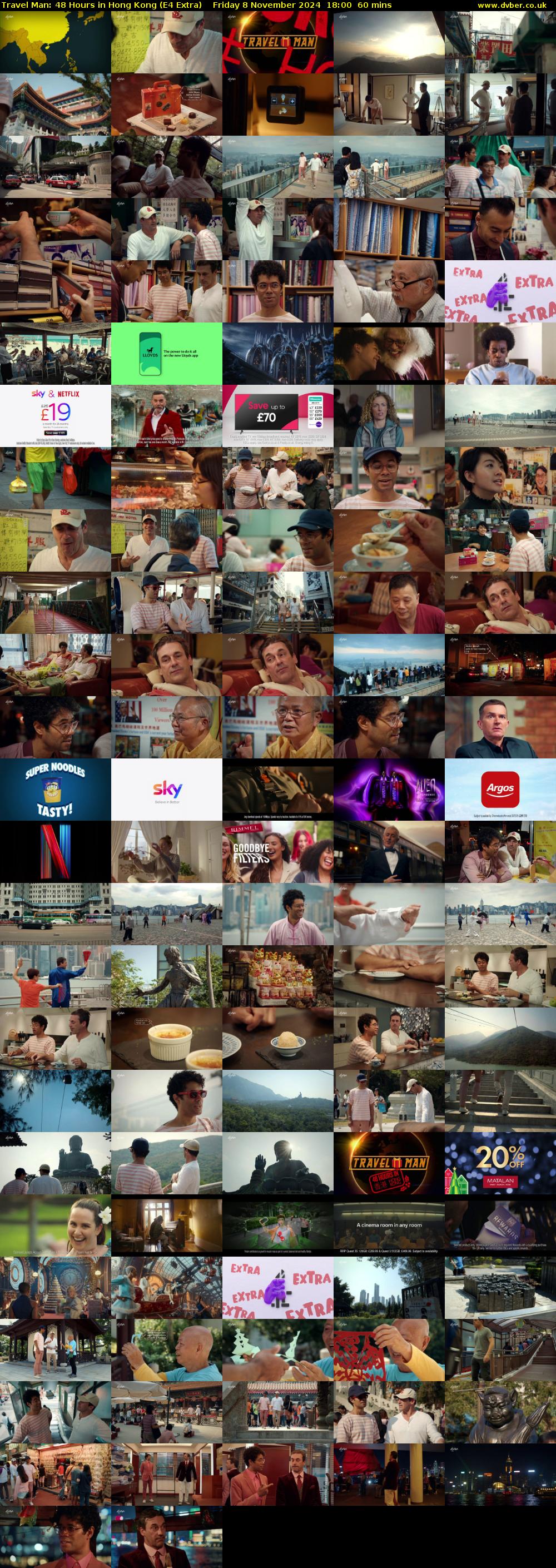 Travel Man: 48 Hours in Hong Kong (E4 Extra) Friday 8 November 2024 18:00 - 19:00