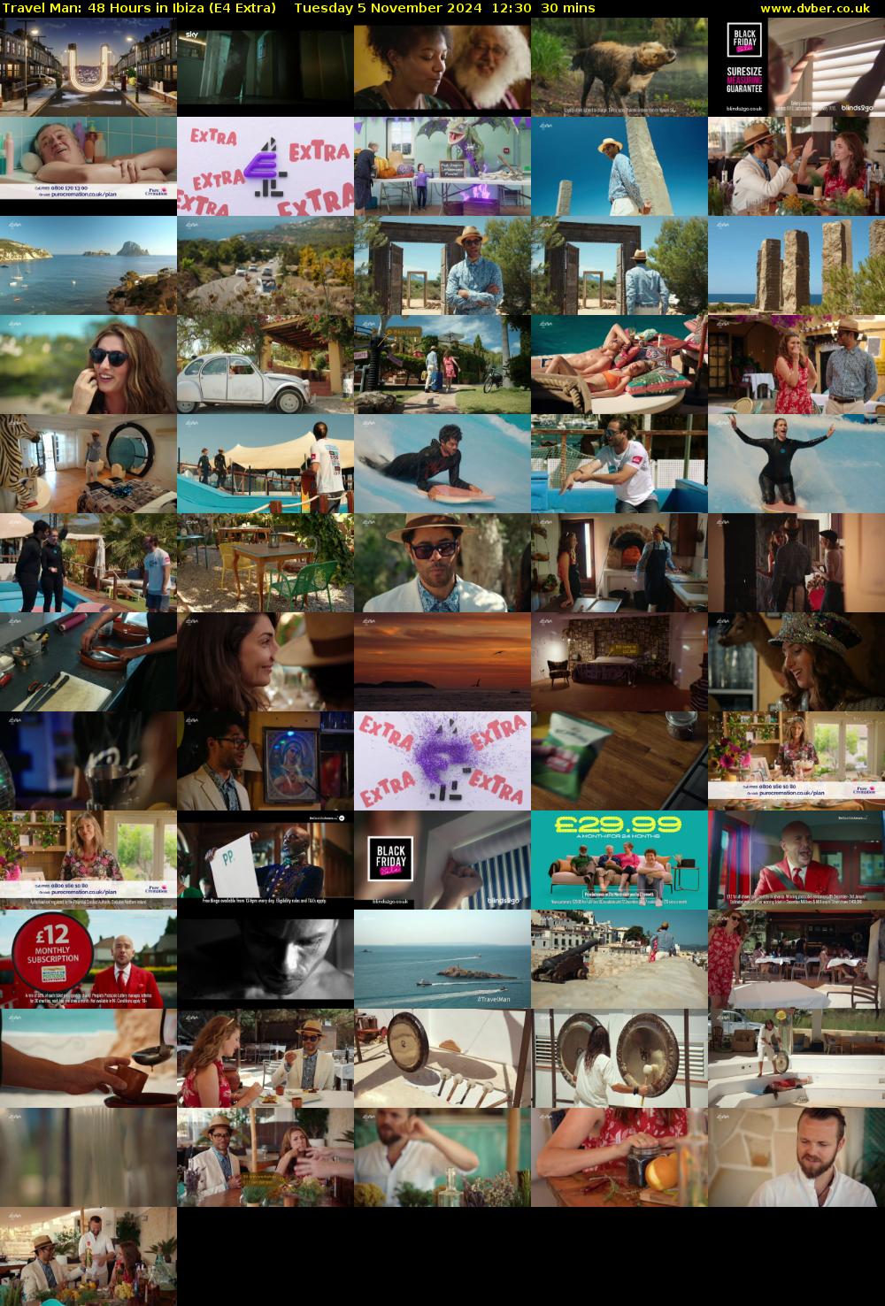 Travel Man: 48 Hours in Ibiza (E4 Extra) Tuesday 5 November 2024 12:30 - 13:00