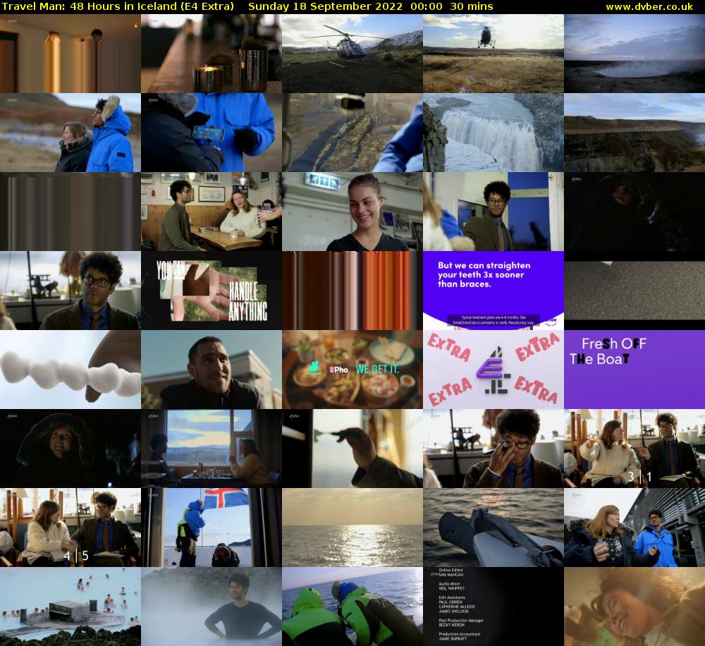 Travel Man: 48 Hours in Iceland (E4 Extra) Sunday 18 September 2022 00:00 - 00:30