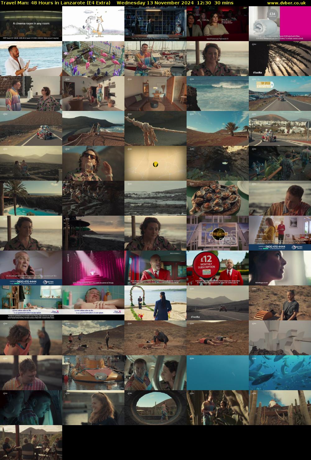 Travel Man: 48 Hours in Lanzarote (E4 Extra) Wednesday 13 November 2024 12:30 - 13:00