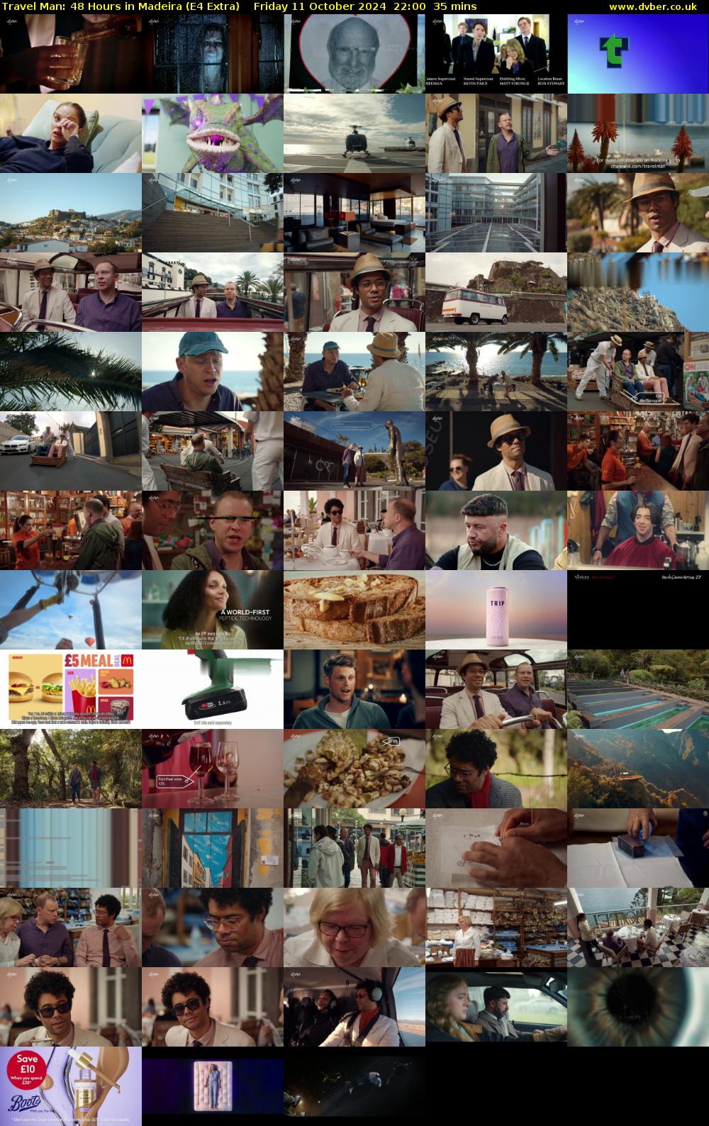 Travel Man: 48 Hours in Madeira (E4 Extra) Friday 11 October 2024 22:00 - 22:35