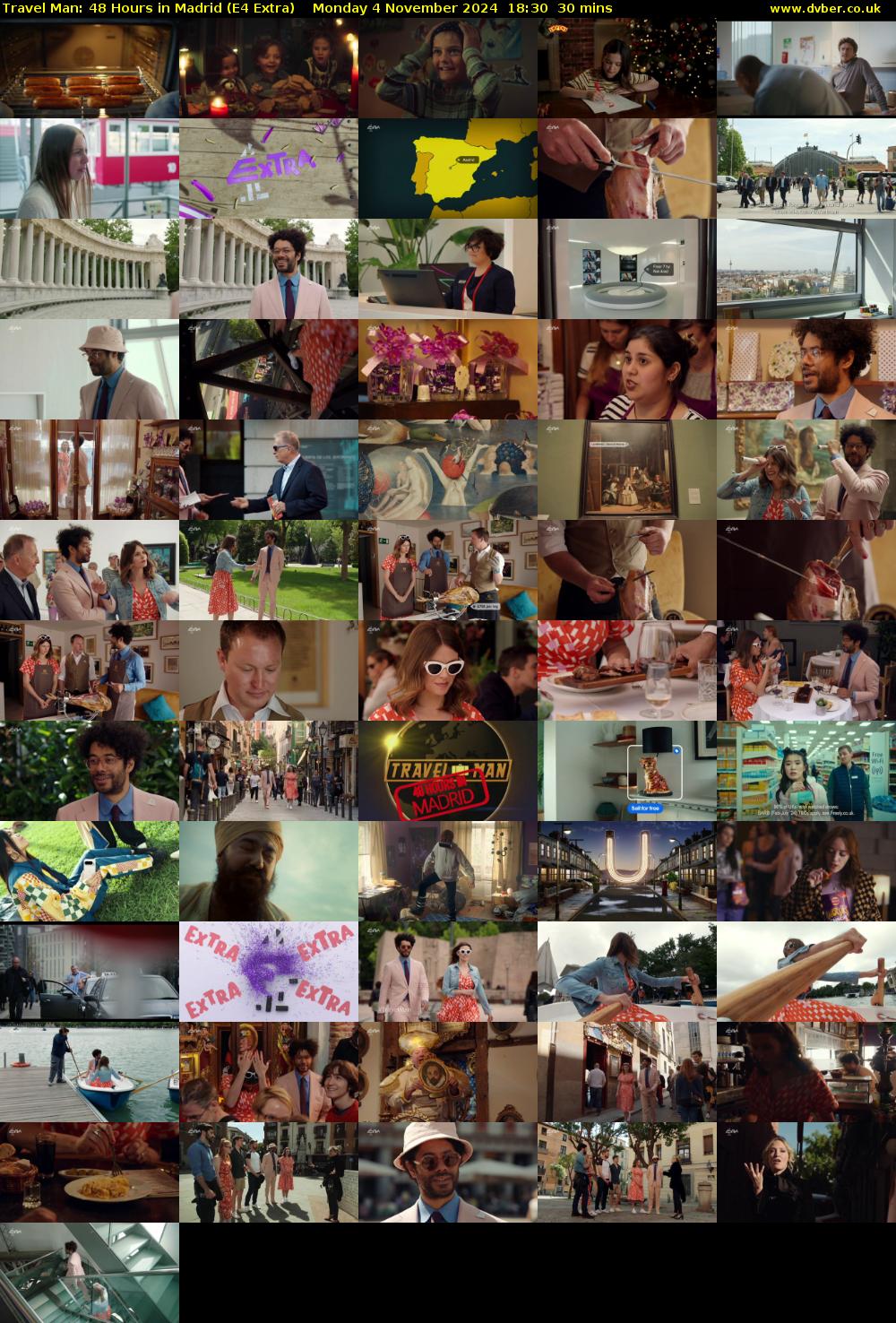 Travel Man: 48 Hours in Madrid (E4 Extra) Monday 4 November 2024 18:30 - 19:00