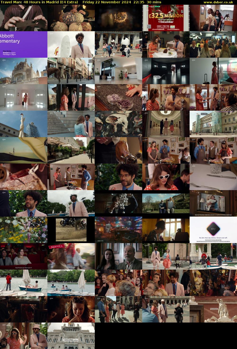 Travel Man: 48 Hours in Madrid (E4 Extra) Friday 22 November 2024 22:35 - 23:05