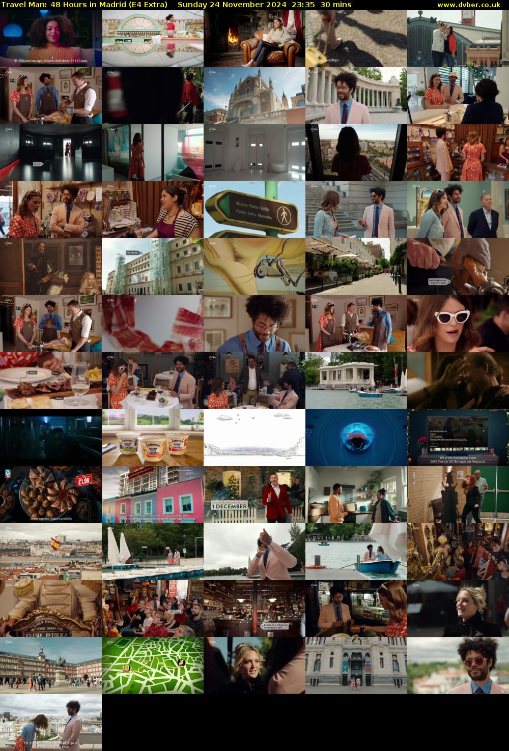 Travel Man: 48 Hours in Madrid (E4 Extra) Sunday 24 November 2024 23:35 - 00:05
