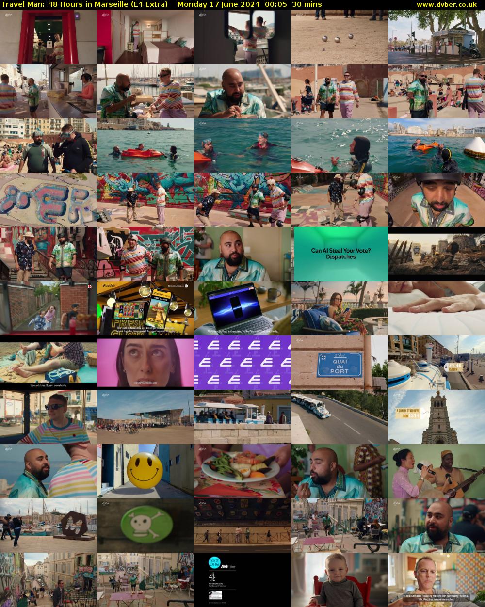 Travel Man: 48 Hours in Marseille (E4 Extra) Monday 17 June 2024 00:05 - 00:35