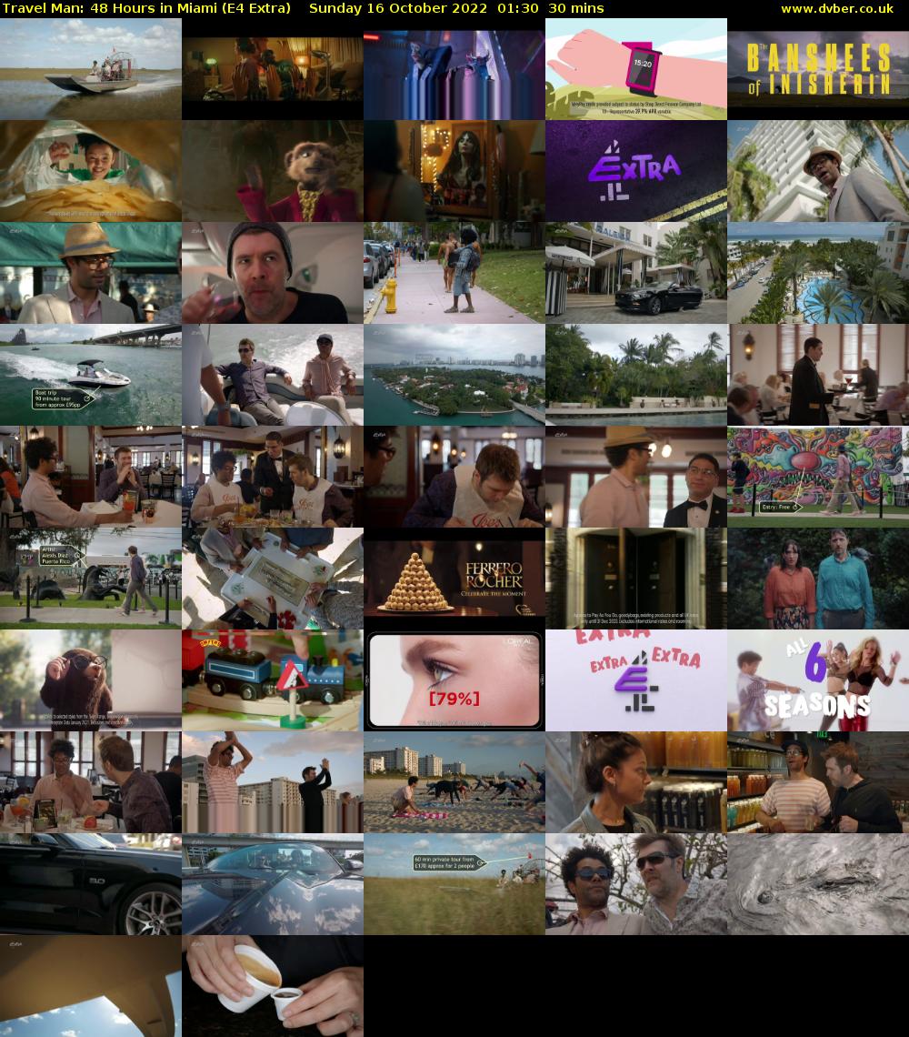 Travel Man: 48 Hours in Miami (E4 Extra) Sunday 16 October 2022 01:30 - 02:00
