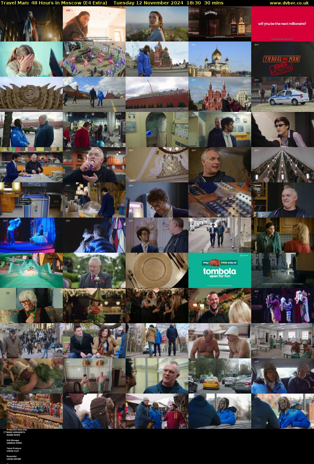 Travel Man: 48 Hours in Moscow (E4 Extra) Tuesday 12 November 2024 18:30 - 19:00