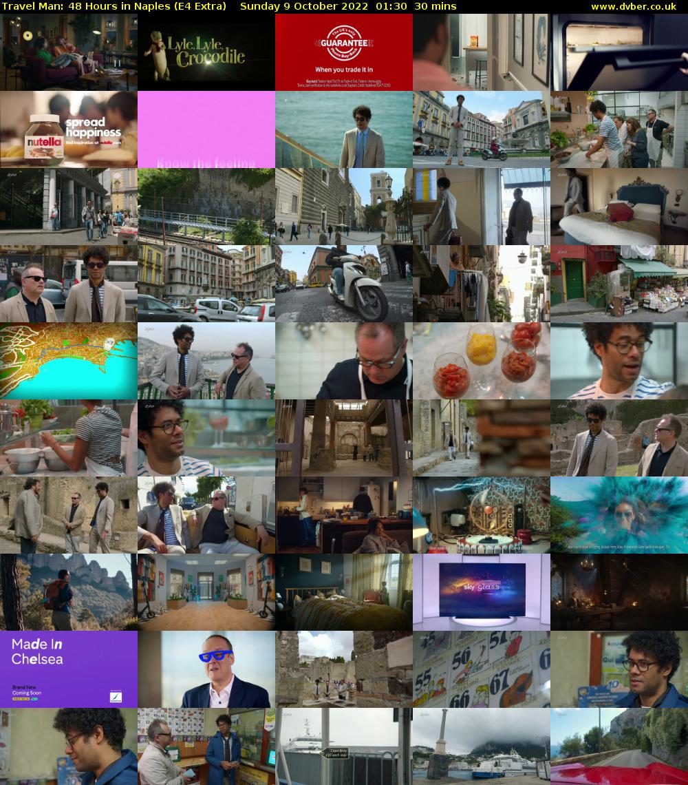 Travel Man: 48 Hours in Naples (E4 Extra) Sunday 9 October 2022 01:30 - 02:00