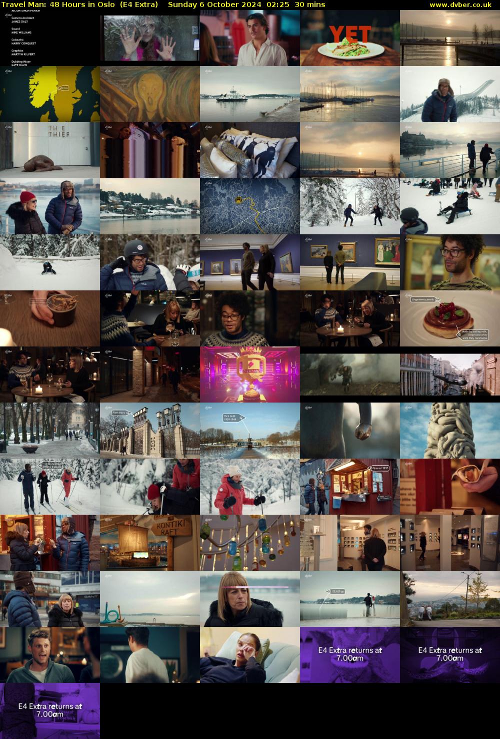 Travel Man: 48 Hours in Oslo  (E4 Extra) Sunday 6 October 2024 02:25 - 02:55