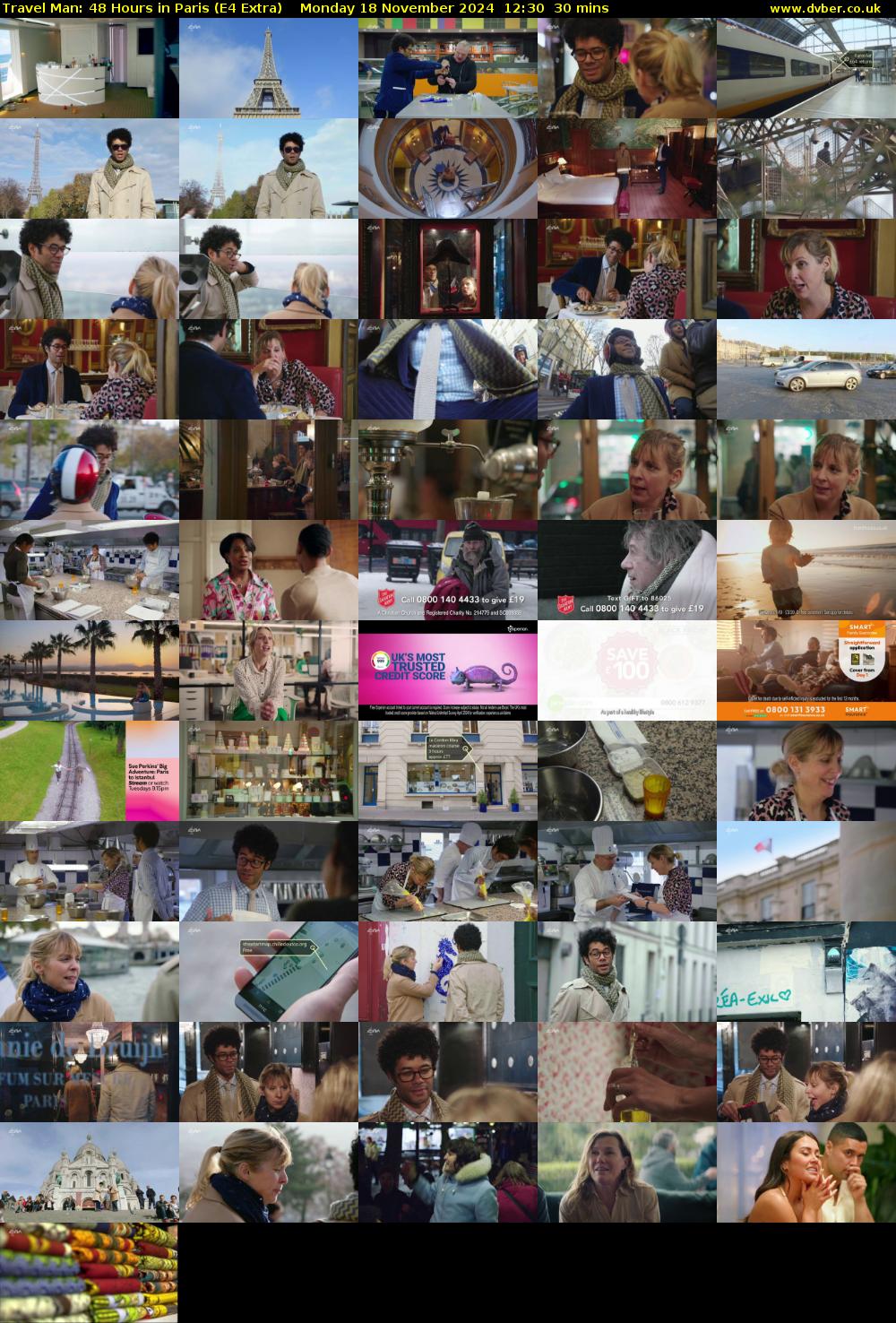 Travel Man: 48 Hours in Paris (E4 Extra) Monday 18 November 2024 12:30 - 13:00