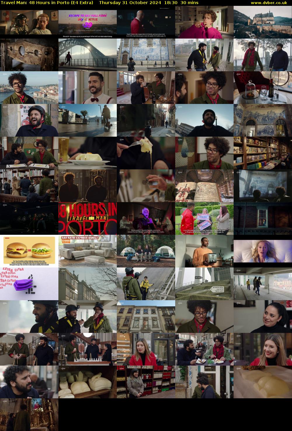 Travel Man: 48 Hours in Porto (E4 Extra) Thursday 31 October 2024 18:30 - 19:00