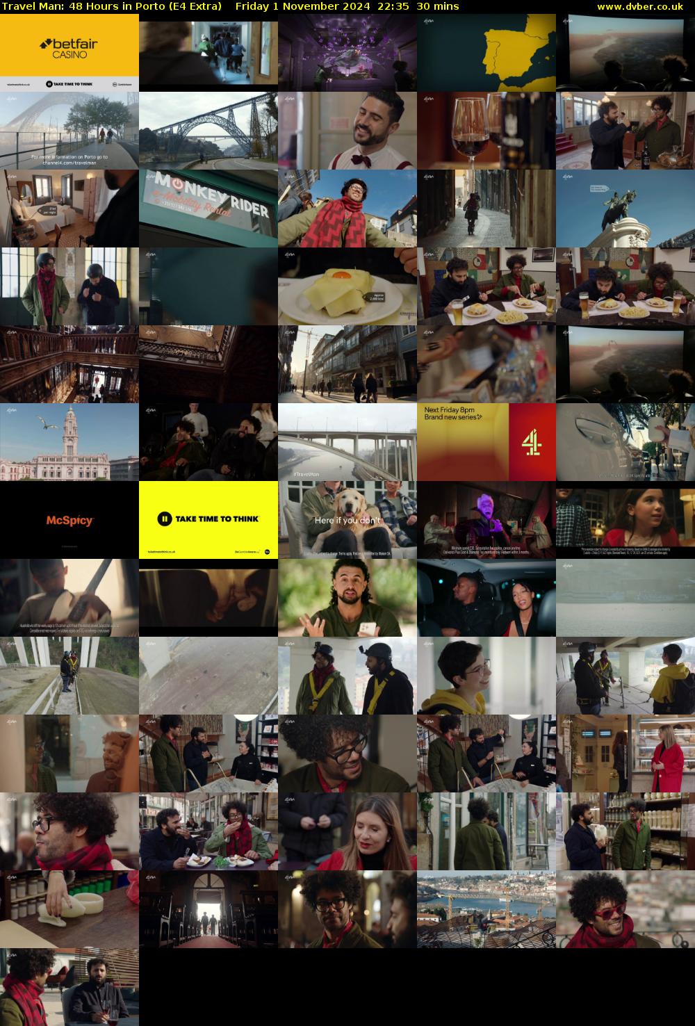 Travel Man: 48 Hours in Porto (E4 Extra) Friday 1 November 2024 22:35 - 23:05