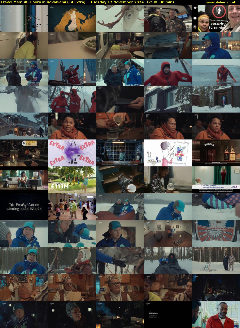 Travel Man: 48 Hours in Rovaniemi (E4 Extra) Tuesday 12 November 2024 12:30 - 13:00