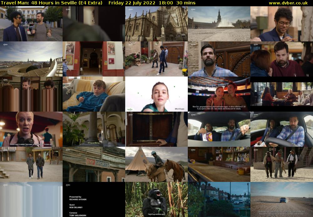 Travel Man: 48 Hours in Seville (E4 Extra) Friday 22 July 2022 18:00 - 18:30
