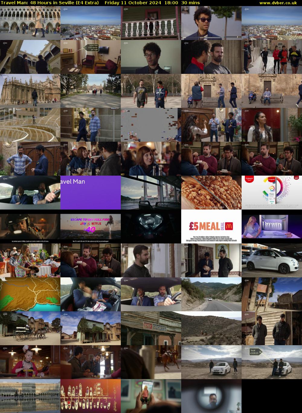 Travel Man: 48 Hours in Seville (E4 Extra) Friday 11 October 2024 18:00 - 18:30