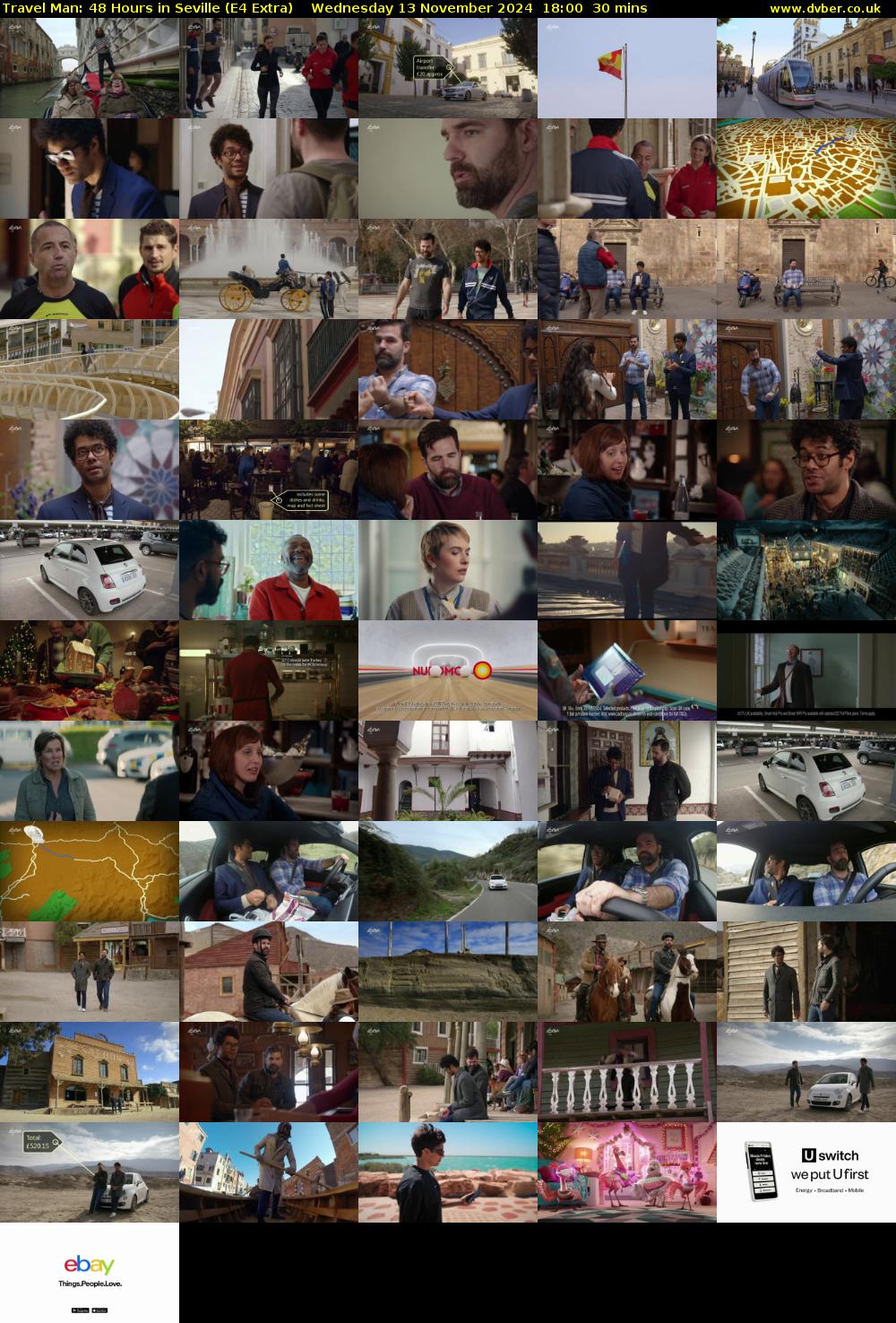 Travel Man: 48 Hours in Seville (E4 Extra) Wednesday 13 November 2024 18:00 - 18:30