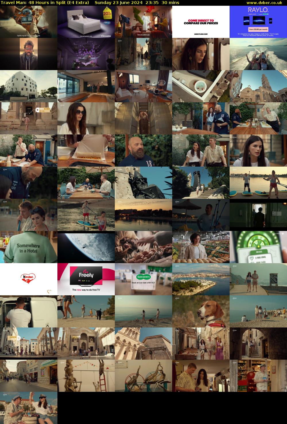 Travel Man: 48 Hours in Split (E4 Extra) Sunday 23 June 2024 23:35 - 00:05