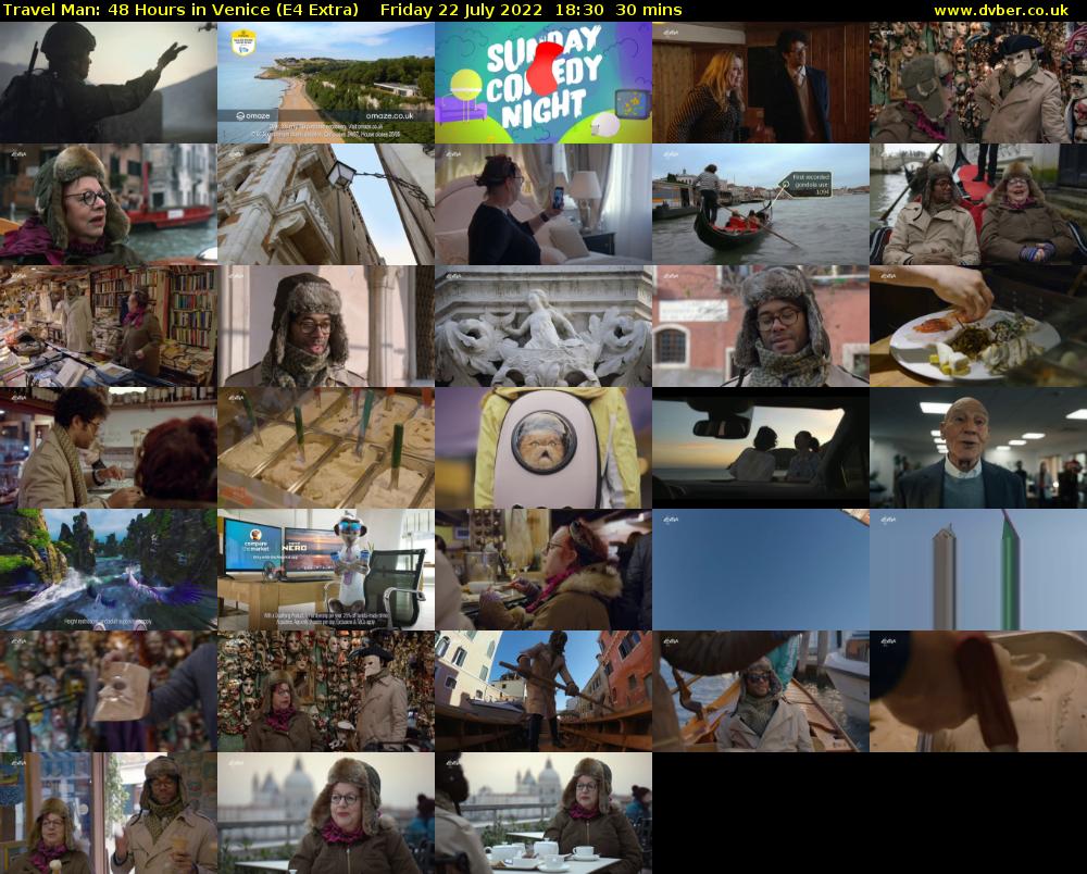 Travel Man: 48 Hours in Venice (E4 Extra) Friday 22 July 2022 18:30 - 19:00