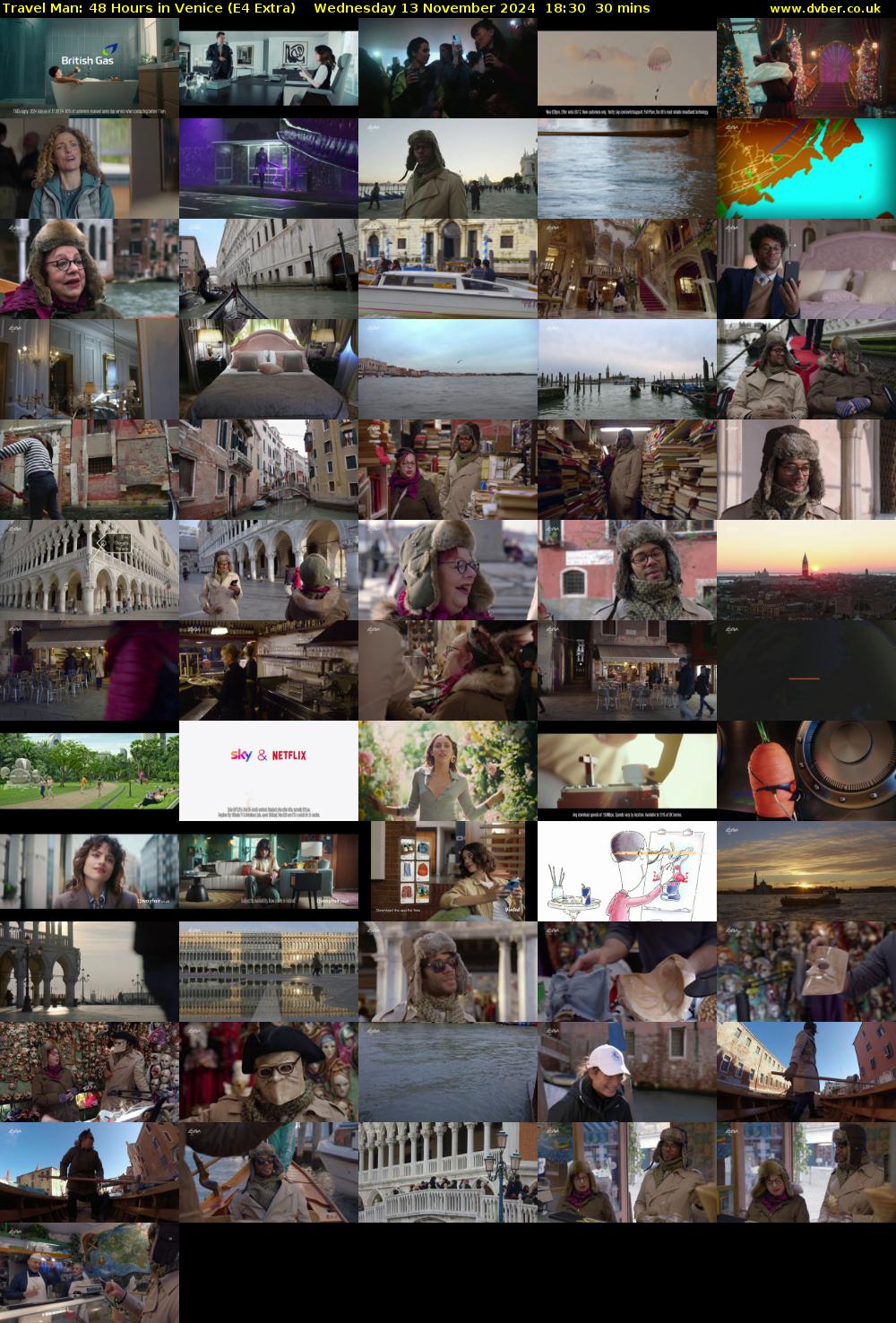 Travel Man: 48 Hours in Venice (E4 Extra) Wednesday 13 November 2024 18:30 - 19:00