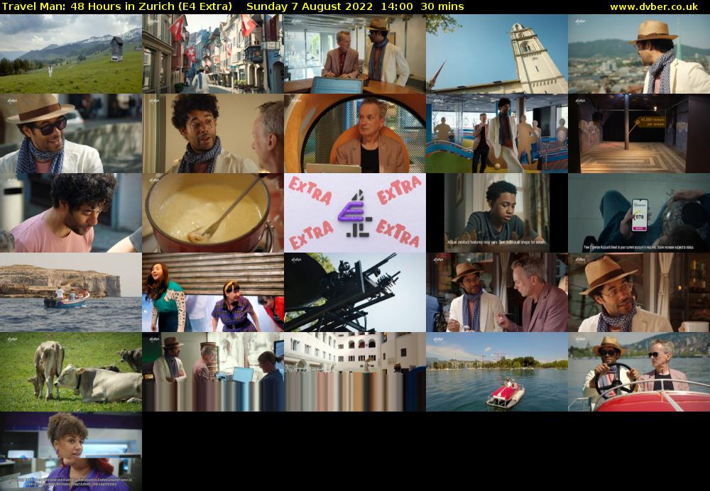 Travel Man: 48 Hours in Zurich (E4 Extra) Sunday 7 August 2022 14:00 - 14:30